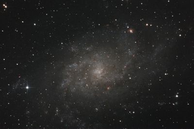 Галактика М33 в Треугольнике c L-Pro при Луне