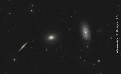Галактики UGC 9969 (NGC5985), UGC 9961, UGC 9948 в LRGB