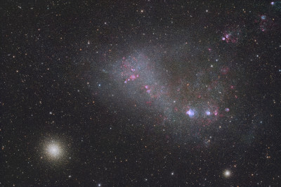 The Small Magellanic Cloud and the globular cluster 47 Tucanae - Astrophotography