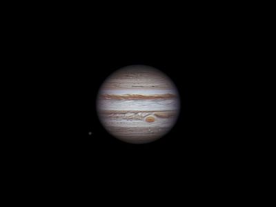 Jupiter and Callisto, 4 january 2014 , 00:09-00:59