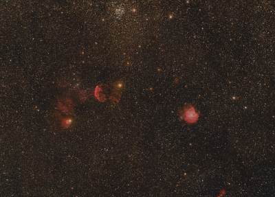 Туманность медуза и голова обезьяны