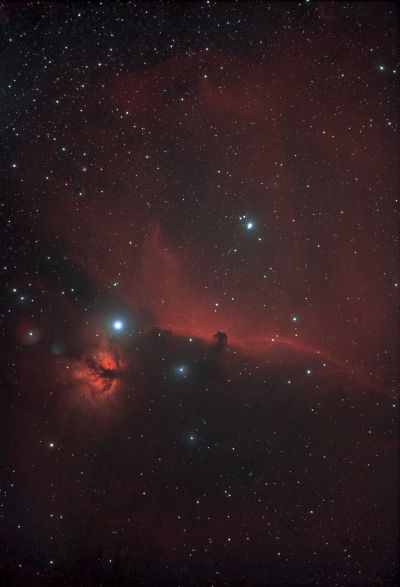 IC434. The Horsehead Nebula (Barnard 33) & Flame Nebula.