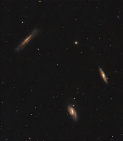Триплет Льва M65 M66 и NGC 3628