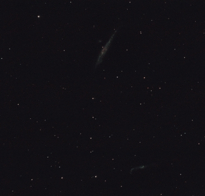 Галактика Кит (NGC 4631) и галактика Лом (NGC 4656)