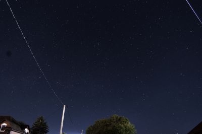 МКС и звёзды.