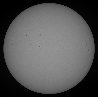 Активное Солнце 09 августа 2025 года с группами пятен