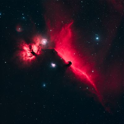Horsehead & Flame nebula