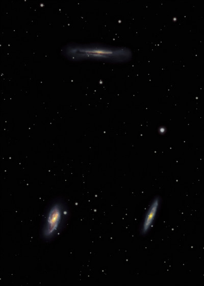 The Leo Triplet - galaxies M65, M66, NGC 3628 - Astrophotography