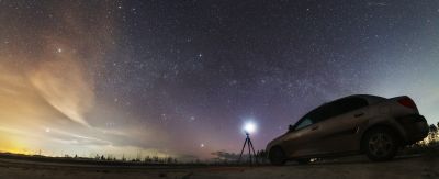 Пока снимается комета