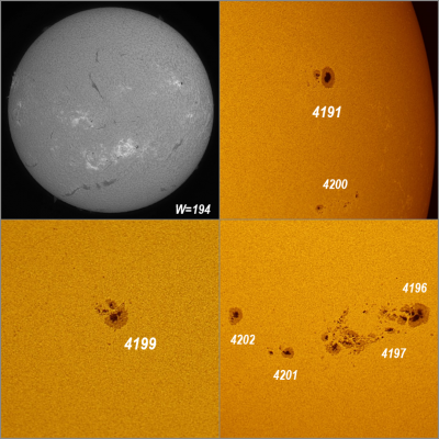 Водородное Солнце + активный регион 4197 от 30.08.25