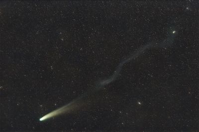 Хвост C/2025 А6 Lemmon уходит выше М51 "Водоворот"