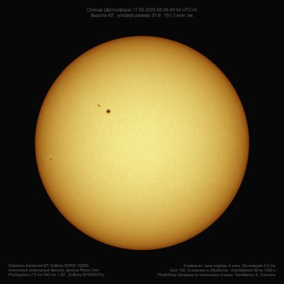 Солнце 17.05.2025