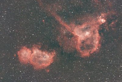Туманности "Сердце" и "Душа" (IC1805 и IC1848)