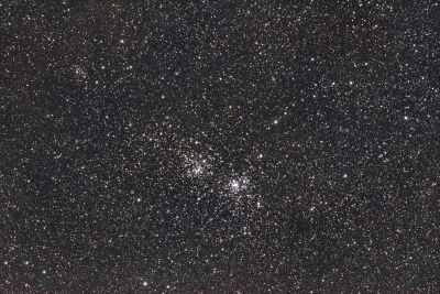 NGC 884 and NGC 869 (Double Cluster or Caldwell 14), NGC 957 in Perseus