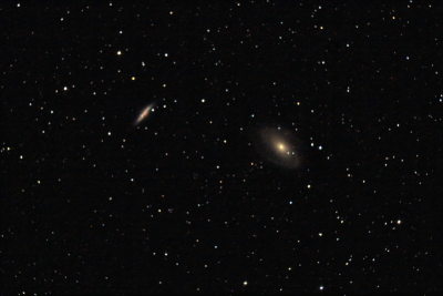 M81, M82 Галактики Бодэ в созвездии Большой медведицы.. 10.09.2020