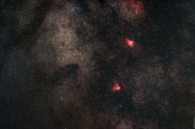 M 16 “Eagle nebula”, M 17 “Omega”. July 27, 2019.