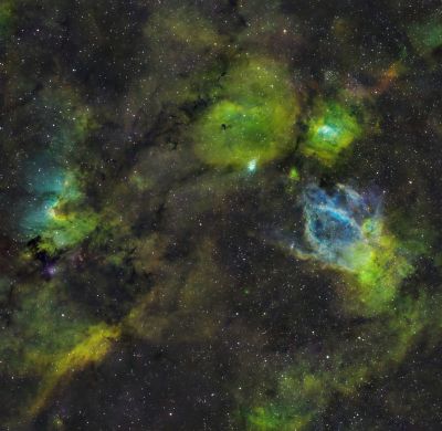 Sh2-157, NGC 7635, Sh2-155, NGC 7538 и многое другое