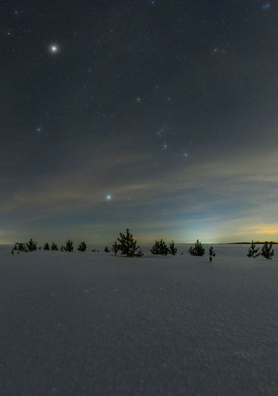 The February winter sky. - Astrophotography