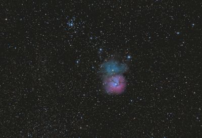 Trifid nebula M20 & open cluster M21 
