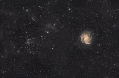 NGC 6946 "Фейерверк" и рассеянка NGC 6939