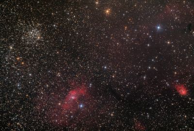 NGC 7654 (M52), NGC 7635 (Туманность "Пузырь"),  NGC 7538 (Туманность "Северная Лагуна"), LDN 1231, LDN 1230