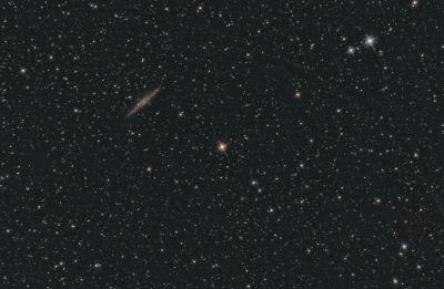 Галактика NGC 891 в созвездии Андромеды.