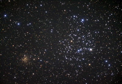 Open clusters NGC 2158 (left) and M 35 - Astrophotography