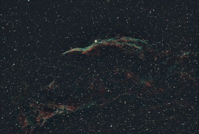 NGC 6960 Западная Вуаль (Ведьмина Метла и NGC 6974 в Петле Лебедя