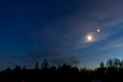 Орион, Луна и Венера
