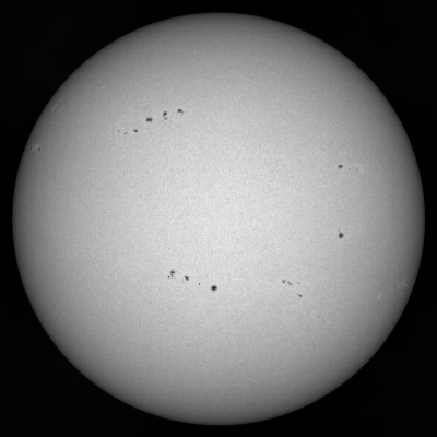 Панорама Солнца из 2-ух фрагментов