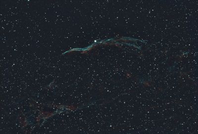 NGC 6960 Западная Вуаль (Ведьмина Метла и NGC 6974 в Петле Лебедя