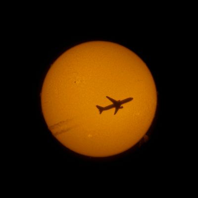 Самолёт в H-alpha