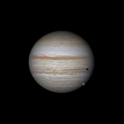 Юпитер, спутник Ганимед и тень от Ио