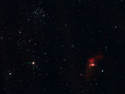 Туманность Пузырь и Новая Кассиопеи 2021