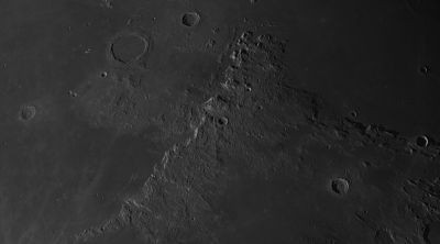 Lunar Apennine Mountains - Astrophotography