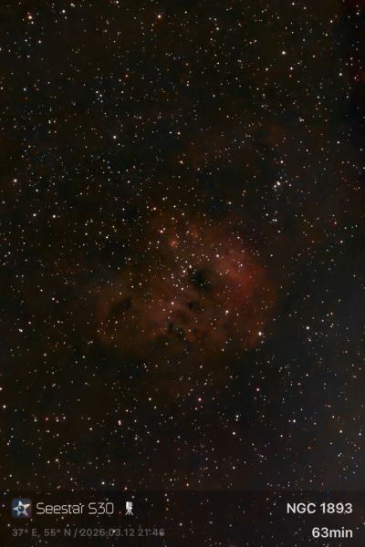 NGC 1893 in Auriga - Seestar S30 - Astrophotography