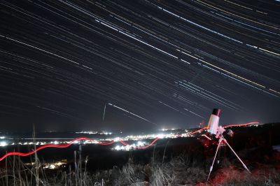 Звёздные треки над селом Коларово . 