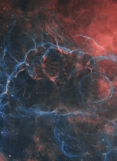 Остаток сверхновой в Парусах и рассеянные скопления NGC 2645 и NGC 2659