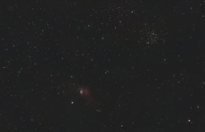 Туманность пузырь и рассеянное скопление m 52