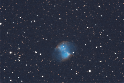 Туманность М27 в Лисичке (Dumbbell Nebula)