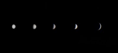 Фазы Венеры с Января по Мая 2020