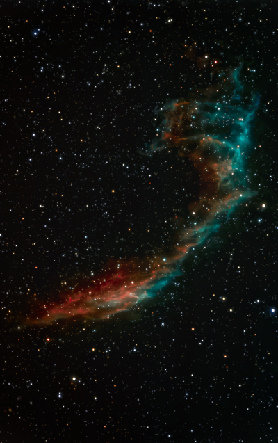 Эмиссионная туманность NGC 6992 в созвездии Лебедя