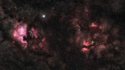 IC 1318 "Бабочка" и NGC 7000 "Северная Америка"