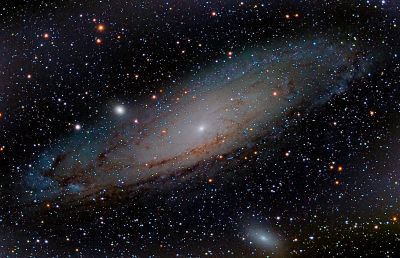 M31 - The Andromeda Galaxy RGB test with mono camera