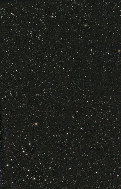 Созвездие Волосы Вероники в районе NGC 4245