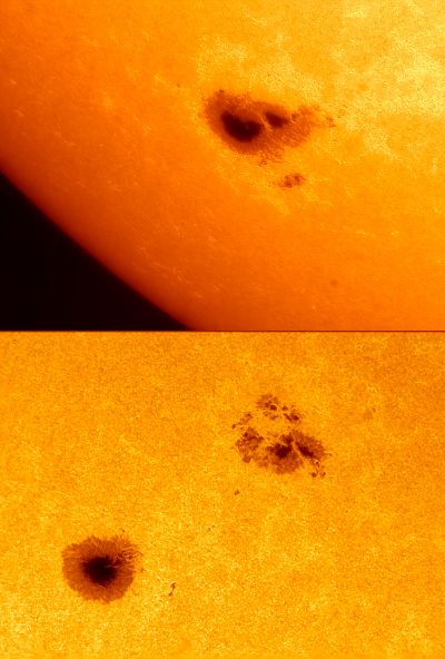 Солнце  за 16.07.2023  Группа пятен AR 1335. AR 13333.
