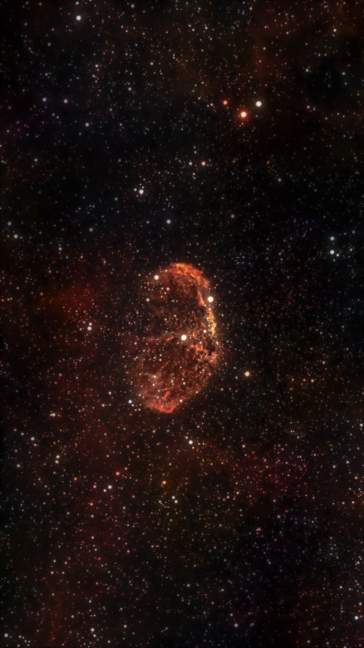 Туманность NGC 6888 в созвездии Лебедь