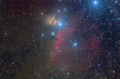 HorseHead (B33 + IC434) & Flame (NGC2024) Nebulas