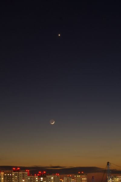 Moon, Venus and Mercury