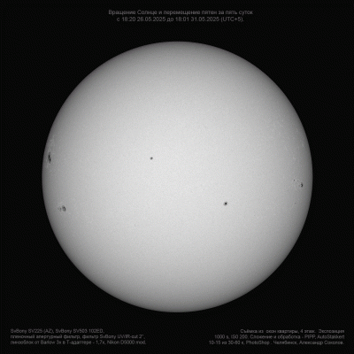 Вращение Солнца 26-31.05.225 г. 